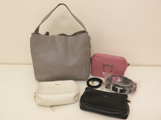 FURLA FURLA 4-Point Mountain Leather Shoulder Clutch Hand Tote Bag Shoulder Bag