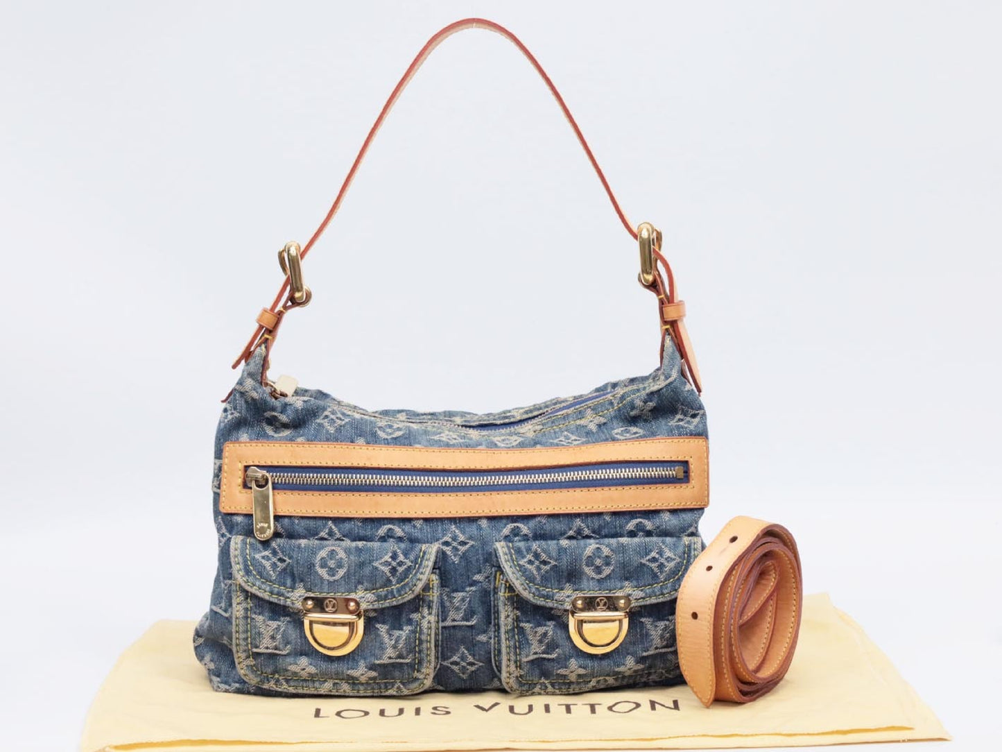 LOUIS VUITTON Monogram Denim Baggy PM M95049 Shoulder Bag
