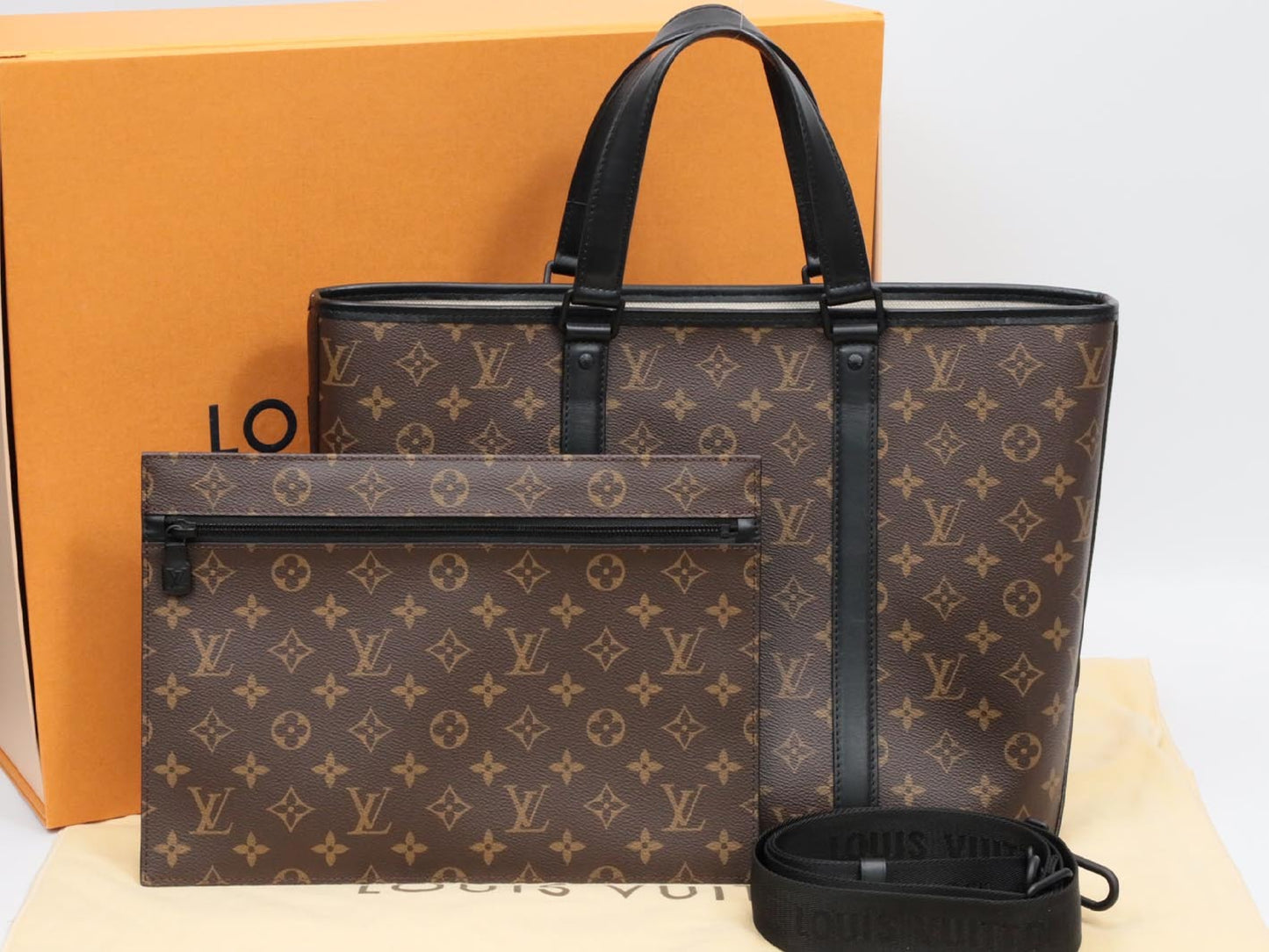 LOUIS VUITTON 20 Monogram MacArthur Weekend Tote PM M45734 RFID Verified Shoulder Bag
