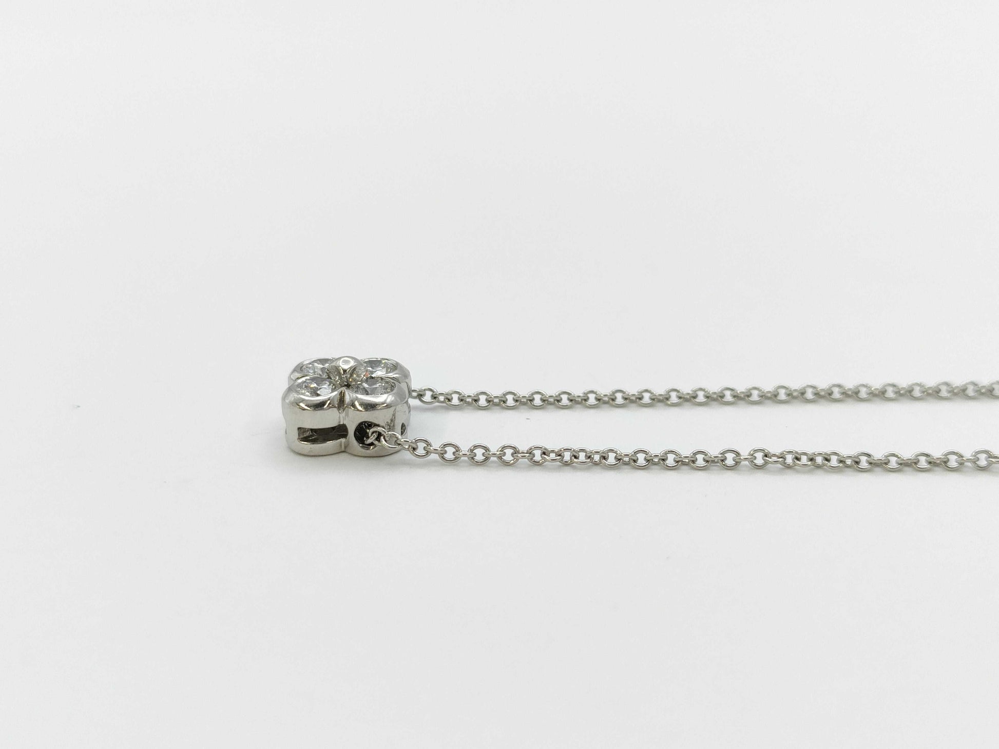 Tiffany&Co. Floral Motif 4PD PT950 3.4g Necklace