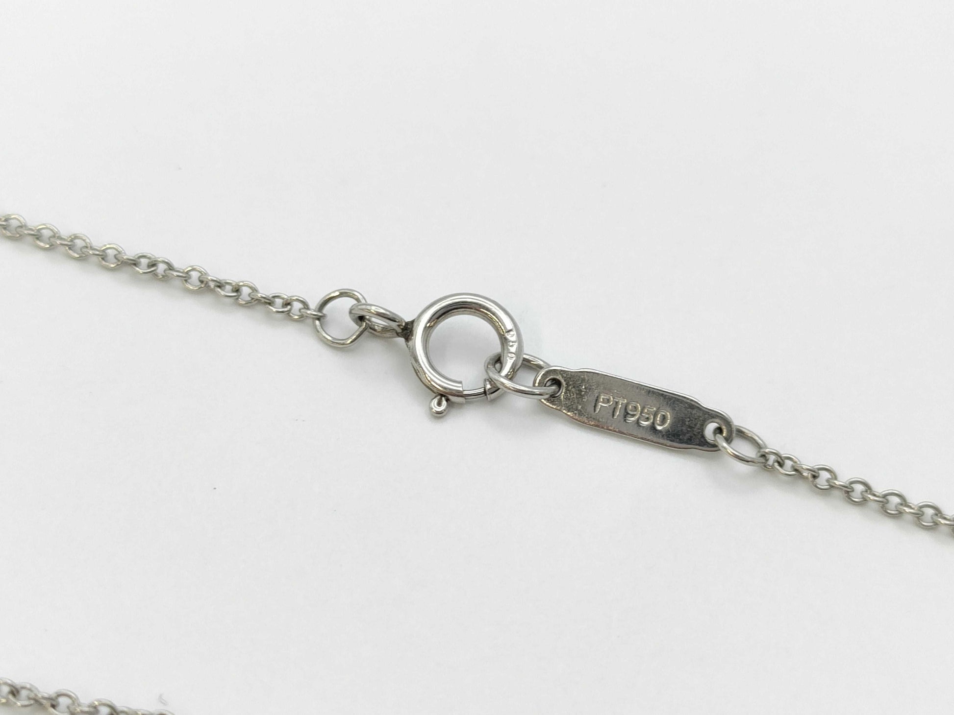 Tiffany&Co. Floral Motif 4PD PT950 3.4g Necklace