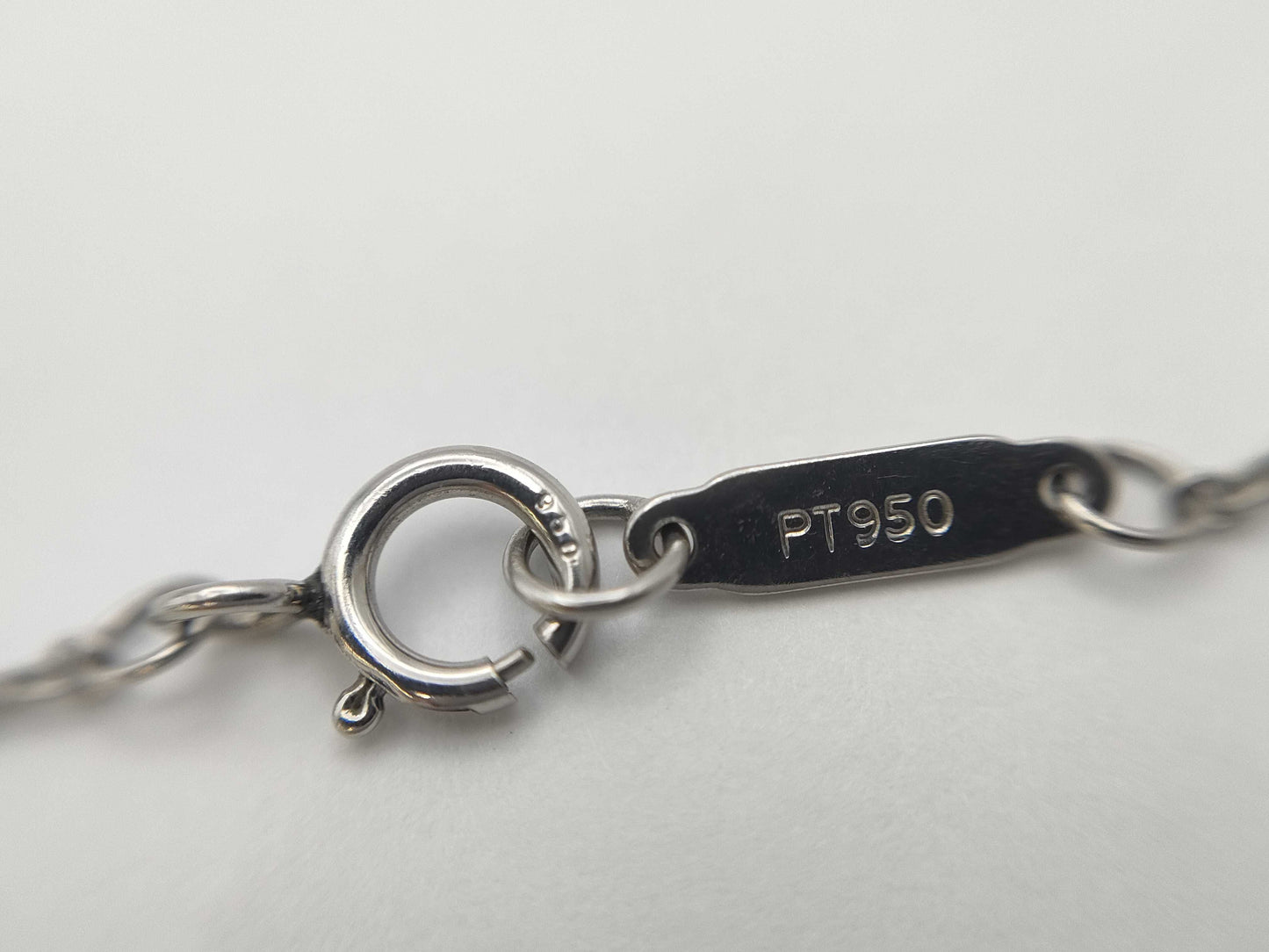 Tiffany&Co. Floral Motif 4PD PT950 3.4g Necklace