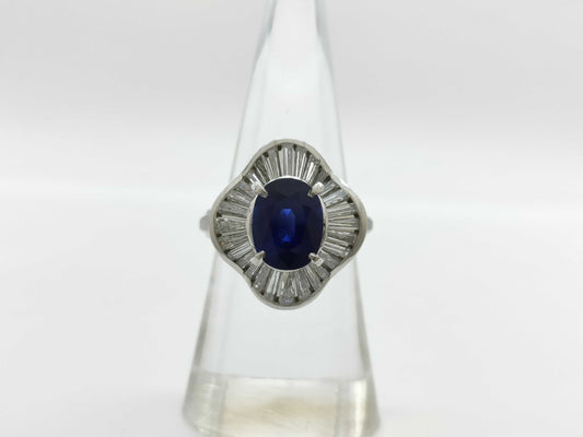 S2.53ct D1.32ct Pt900 11.0g Ring