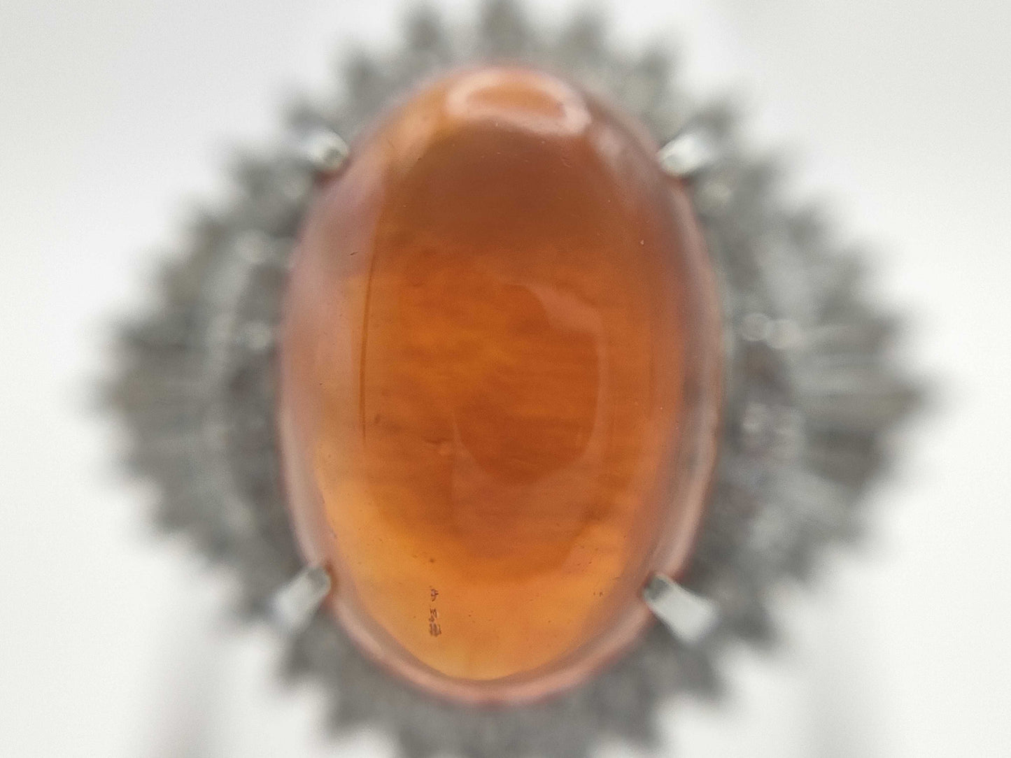 FOP3.08ct D0.81ct Pt900 8.6g Ring