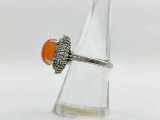 FOP3.08ct D0.81ct Pt900 8.6g Ring