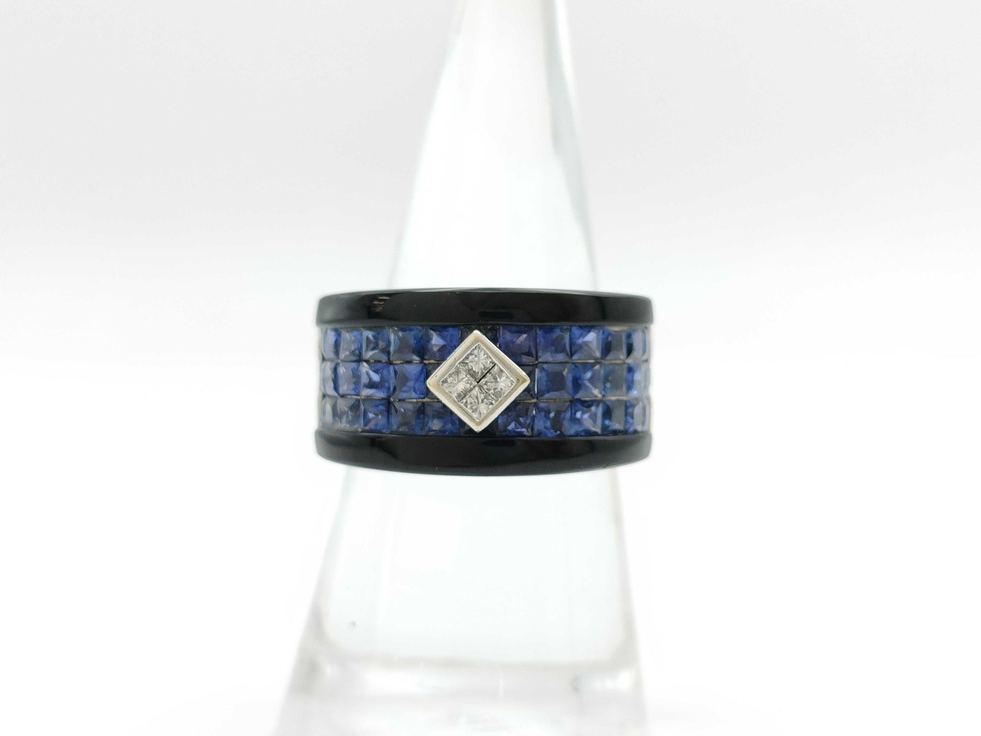 Onyx S3.25ct D0.27ct K18WG 10.5g Ring