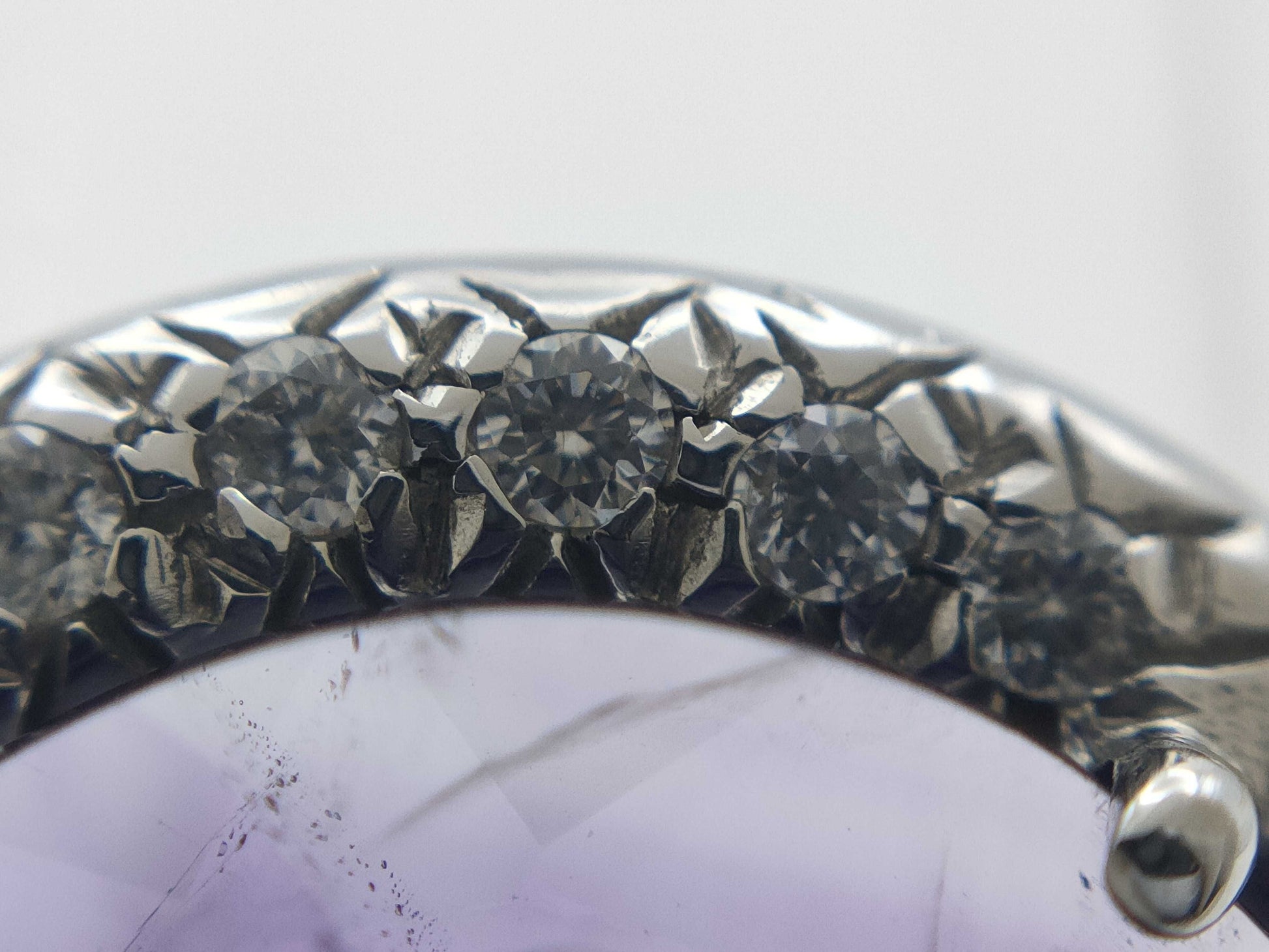 Zokkai Amethyst Diamond 750 5.2g Ring