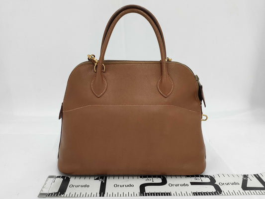 HERMES Bolide 35 2-way shoulder bag/handbag in camel