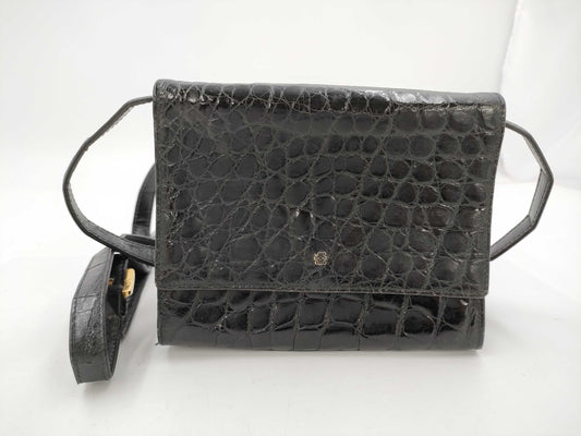 LOEWE LOEWE Anagram Croco Shoulder Bag