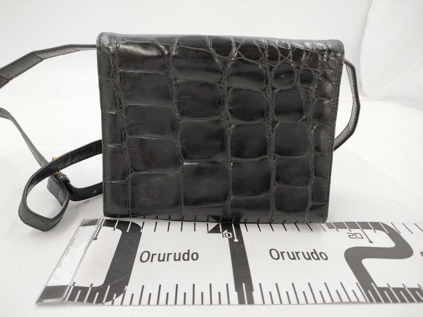 LOEWE LOEWE Anagram Croco Shoulder Bag