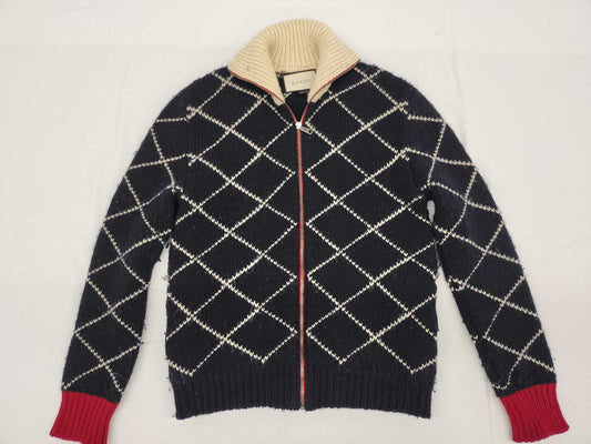 GUCCI Gucci Zip-Up Driver's Knit Men's SIZE S Top