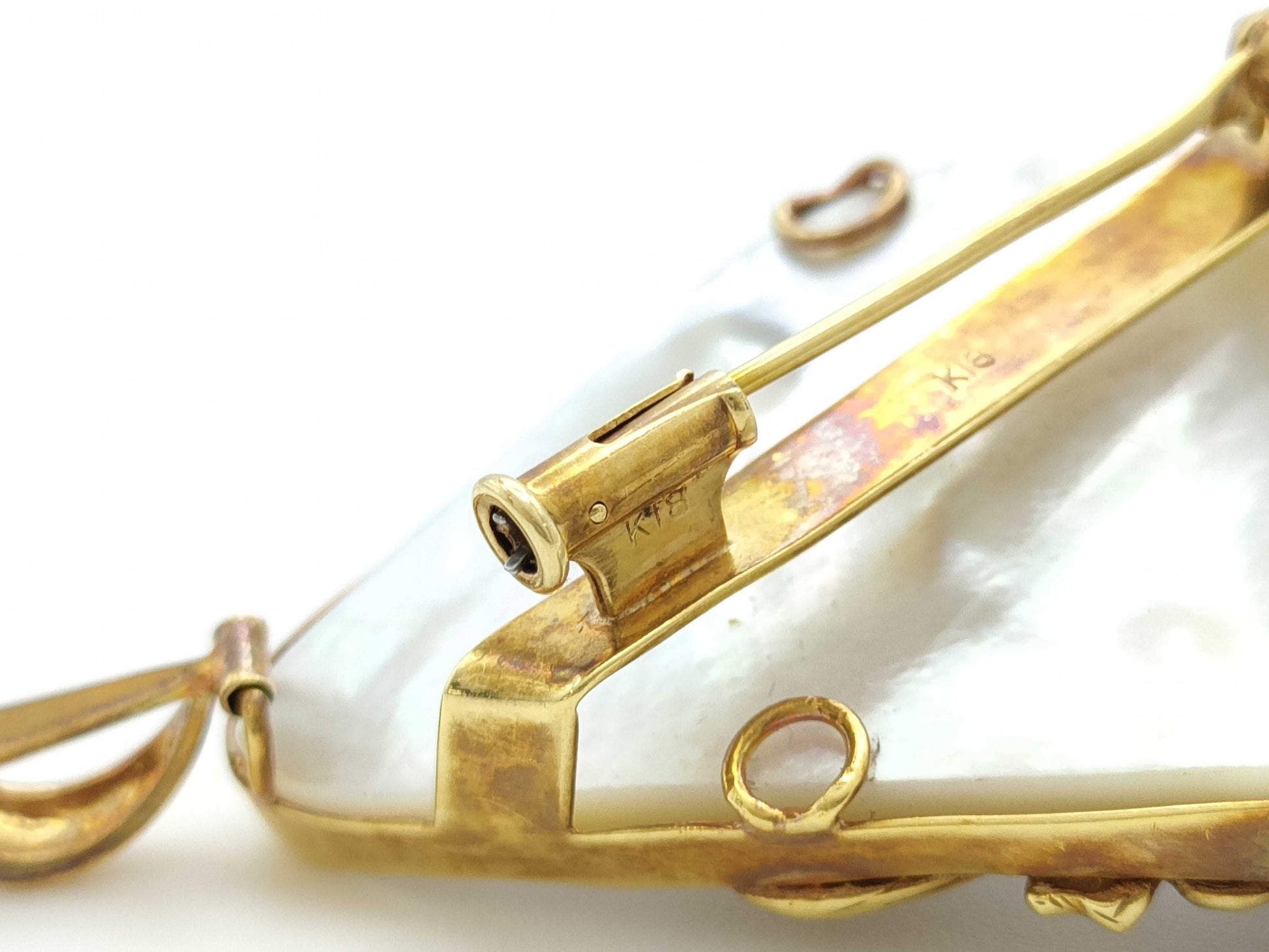 Mabe Pearl K18 21.8g Brooch