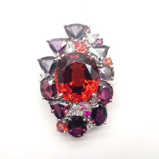 G13.40ct D0.09ct PT900 14.3g Pendant Top
