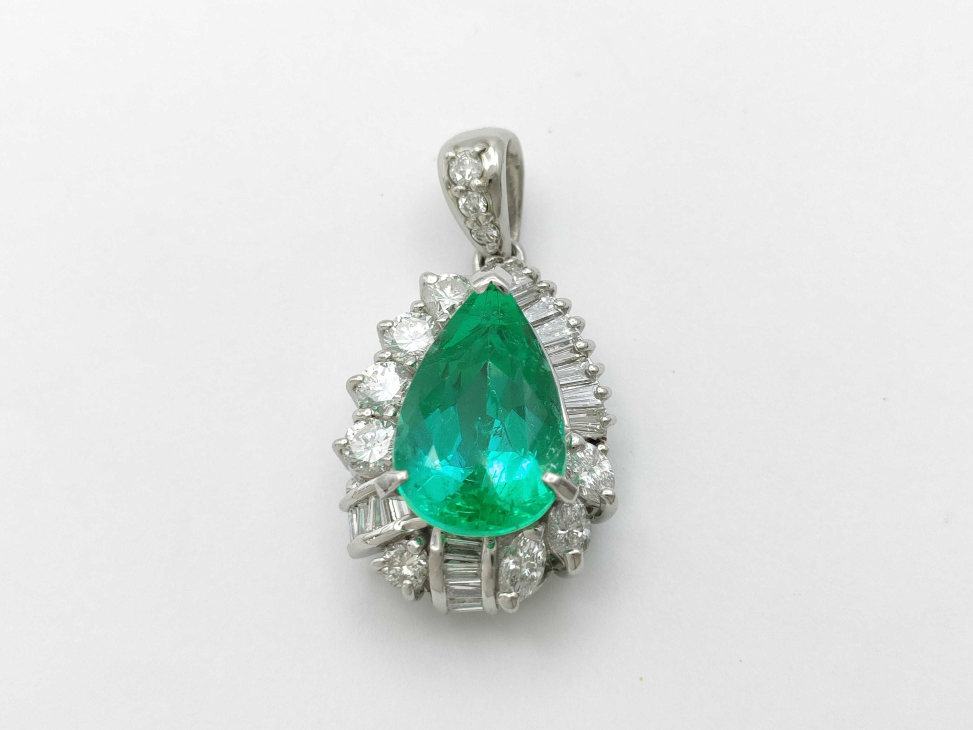 E4.50ct D1.44ct Pt900 9.4g Pendant Top