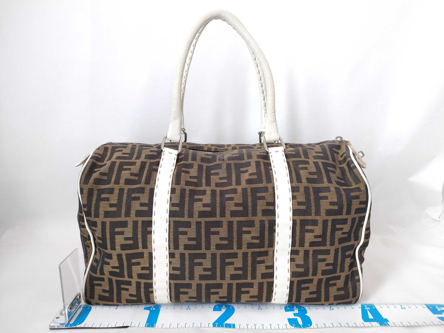 FENDI Zucca Boston Bag