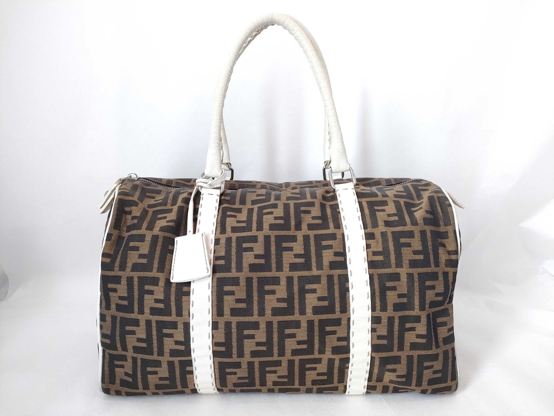 FENDI Zucca Boston Bag