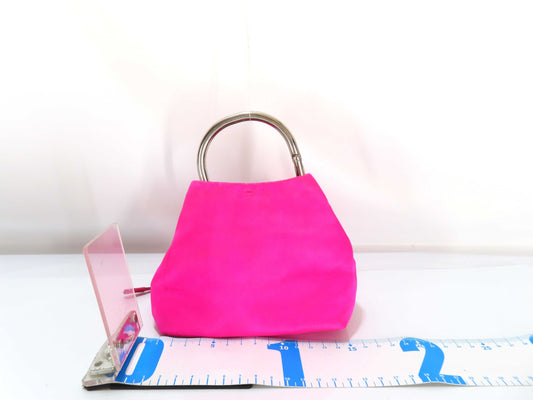 PRADA Nylon Mini Bag Metal Handle Pink Bag