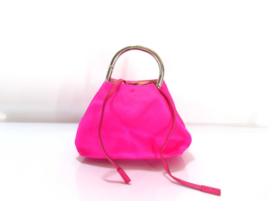 PRADA Nylon Mini Bag Metal Handle Pink Bag