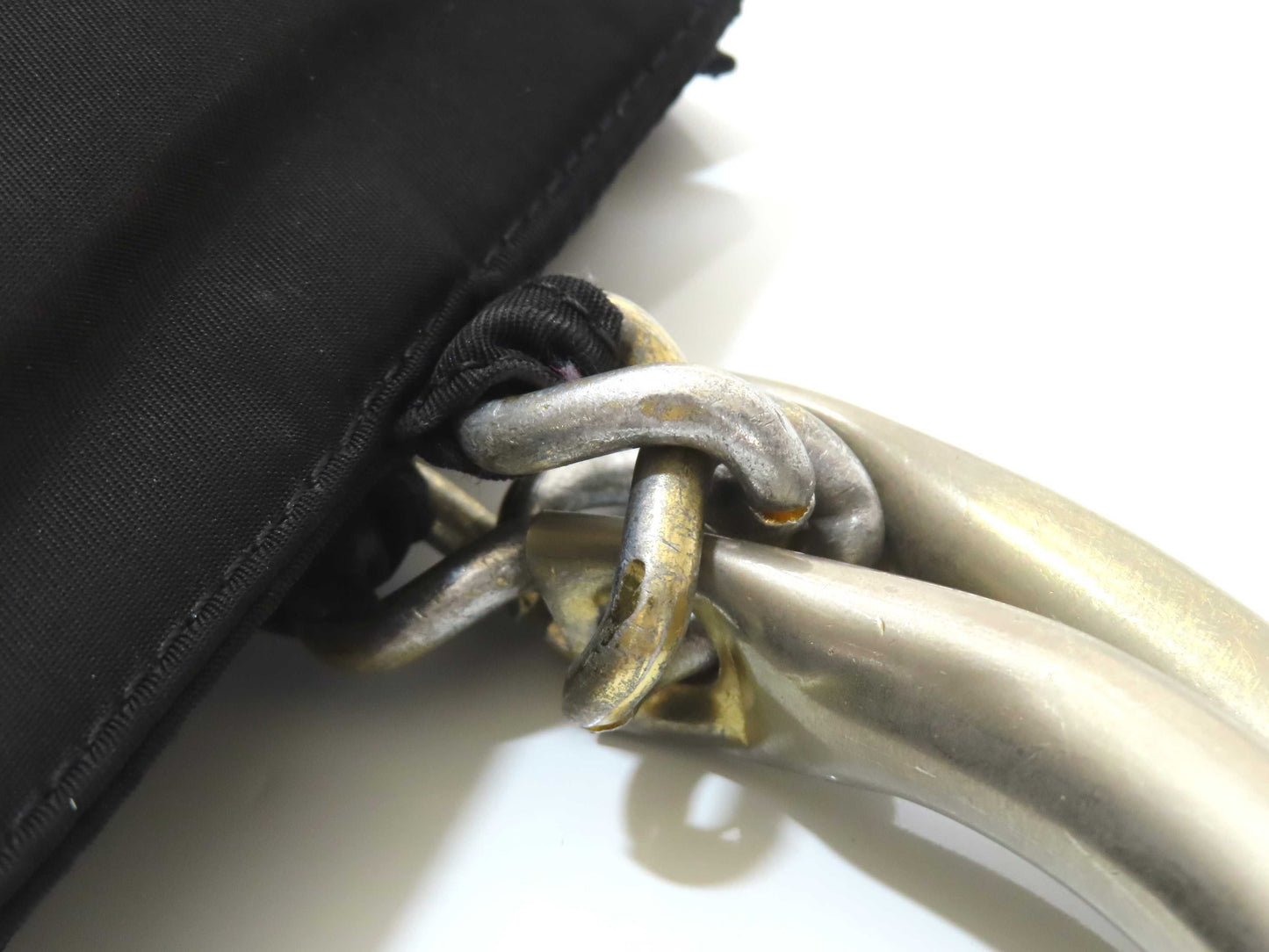 PRADA Nylon Tote Bag Small Metal Handle Tote Bag