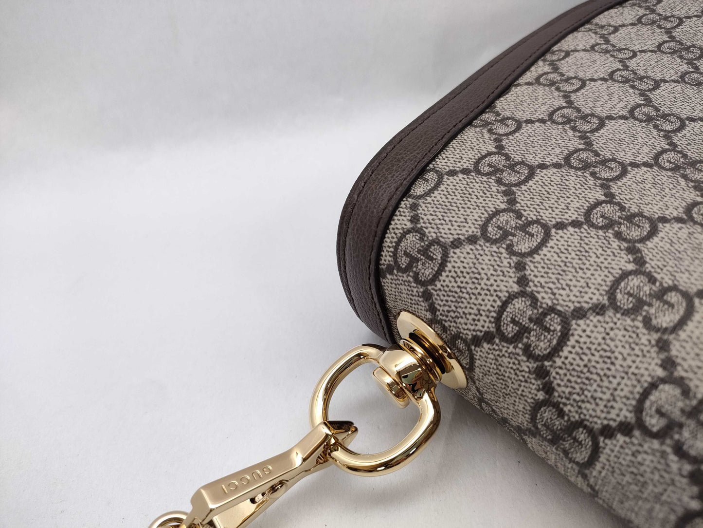 GUCCI GG Supreme Blondie Shoulder Bag 721172 PVC and Leather Handbag