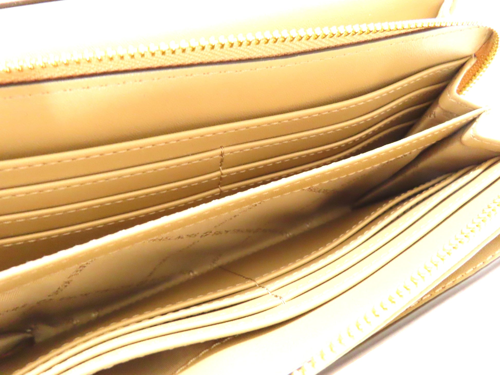 Michael Kors Jet Set Item Shoulder Wallet Pale Gold Leather Shoulder Bag