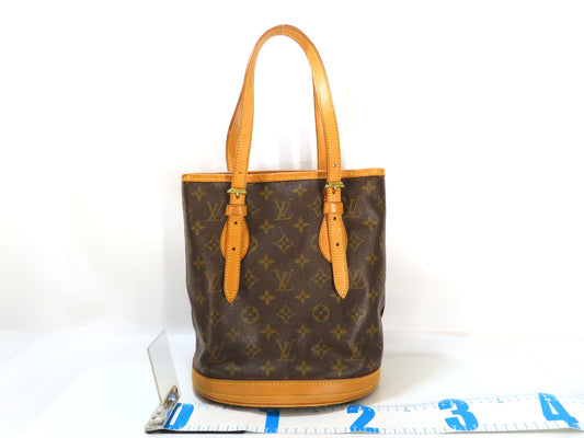 LOUIS VUITTON Monogram Louis Vuitton Bucket PM Tote Bag
