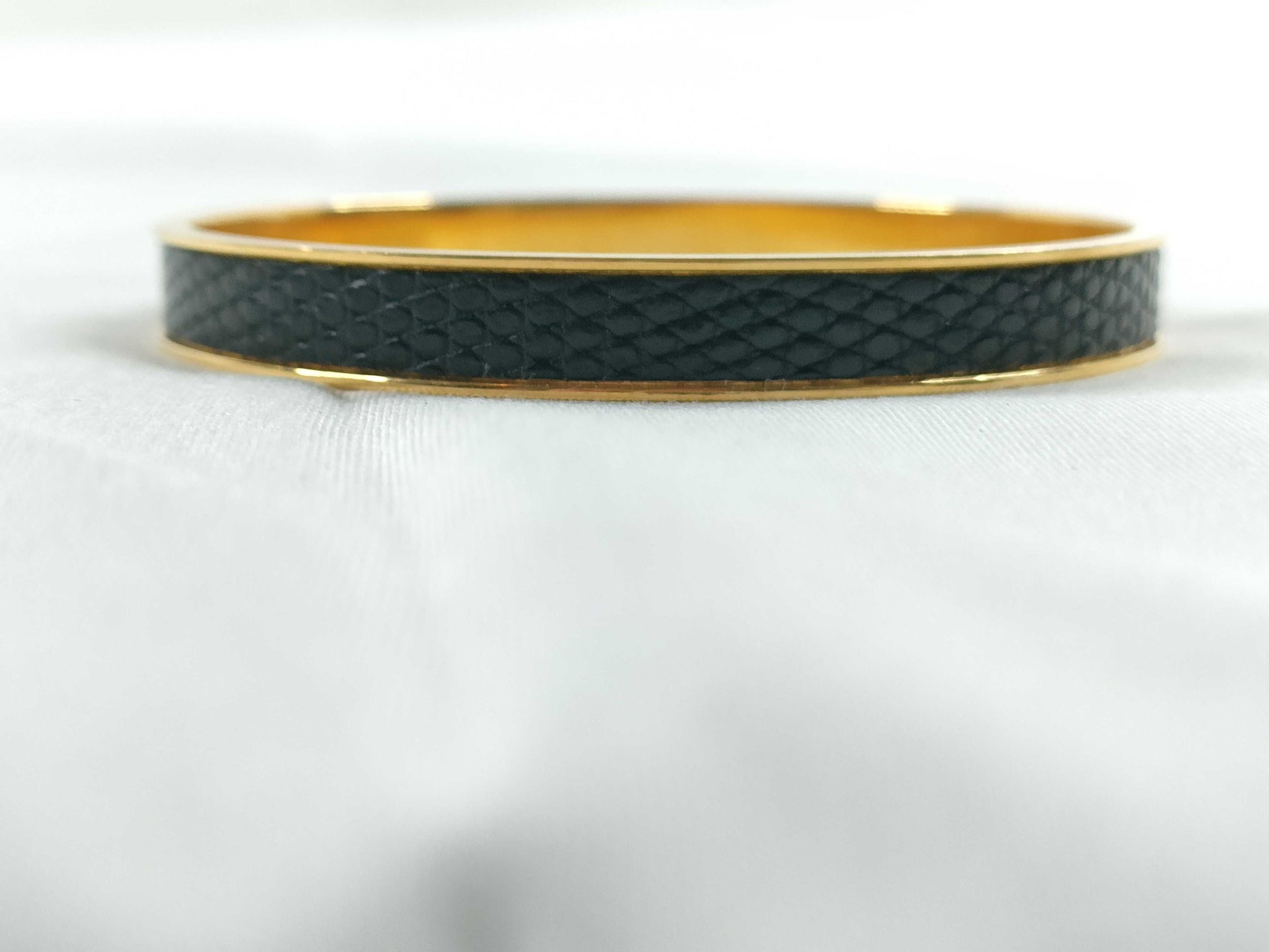 HERMES Kelly Bangle Lizard Bracelet Bangle
