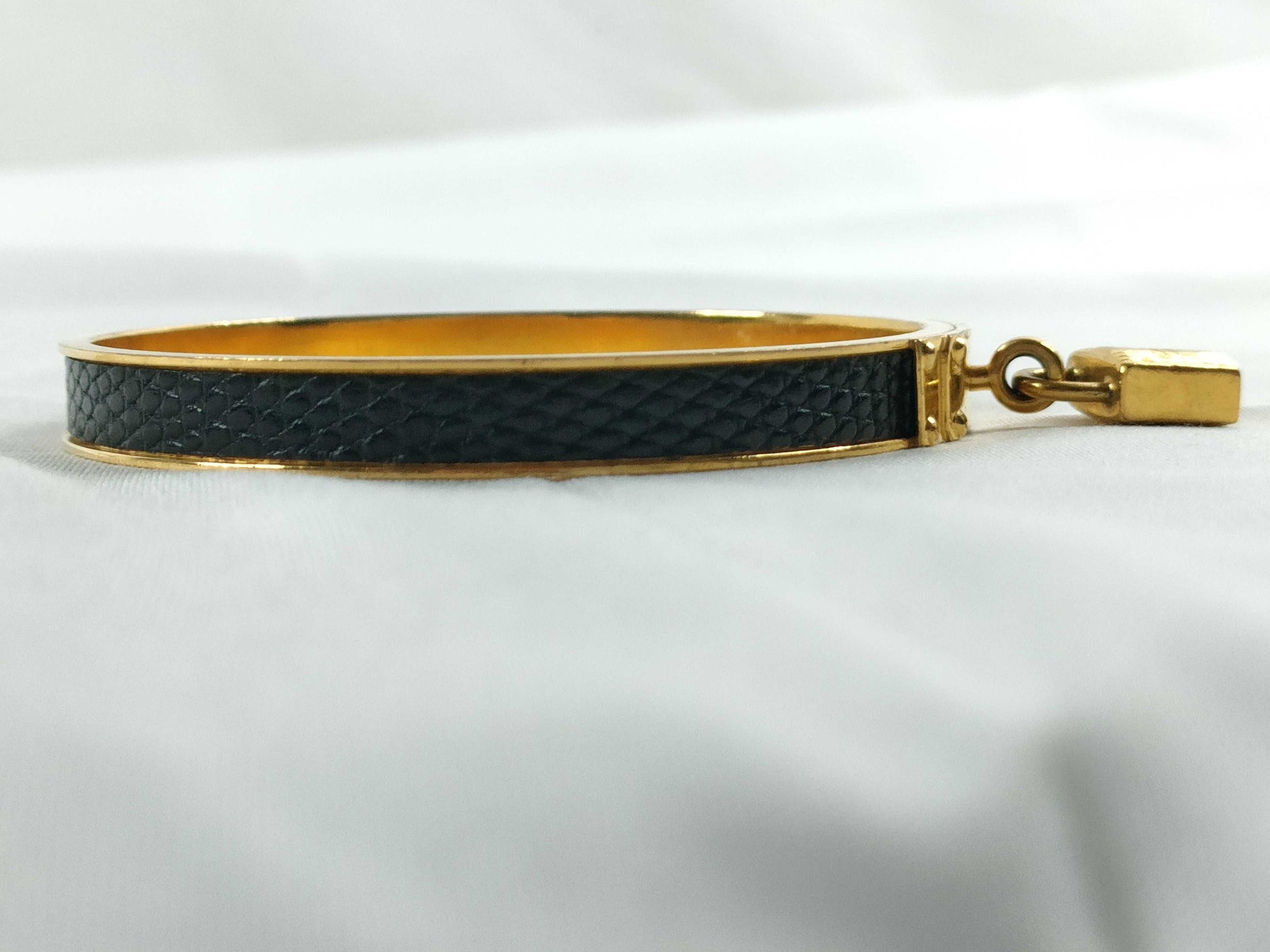 HERMES Kelly Bangle Lizard Bracelet Bangle