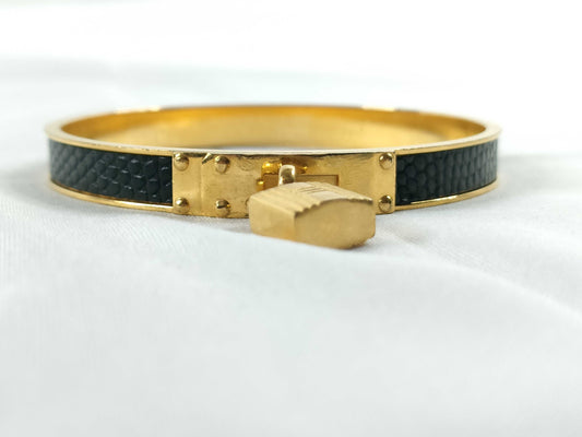HERMES Kelly Bangle Lizard Bracelet Bangle