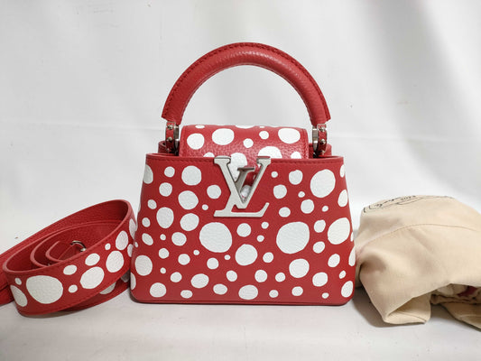 LOUIS VUITTON Yayoi Kusama Capucine M21692 NFC Shoulder Bag