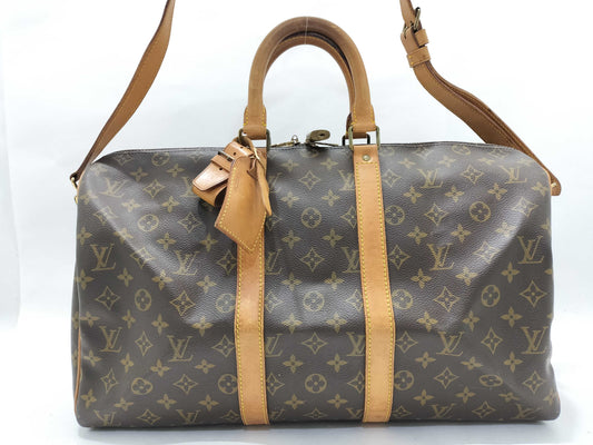 LOUIS VUITTON Monogram LOUIS VUITTON Keypol 45 Banduriere Boston Bag