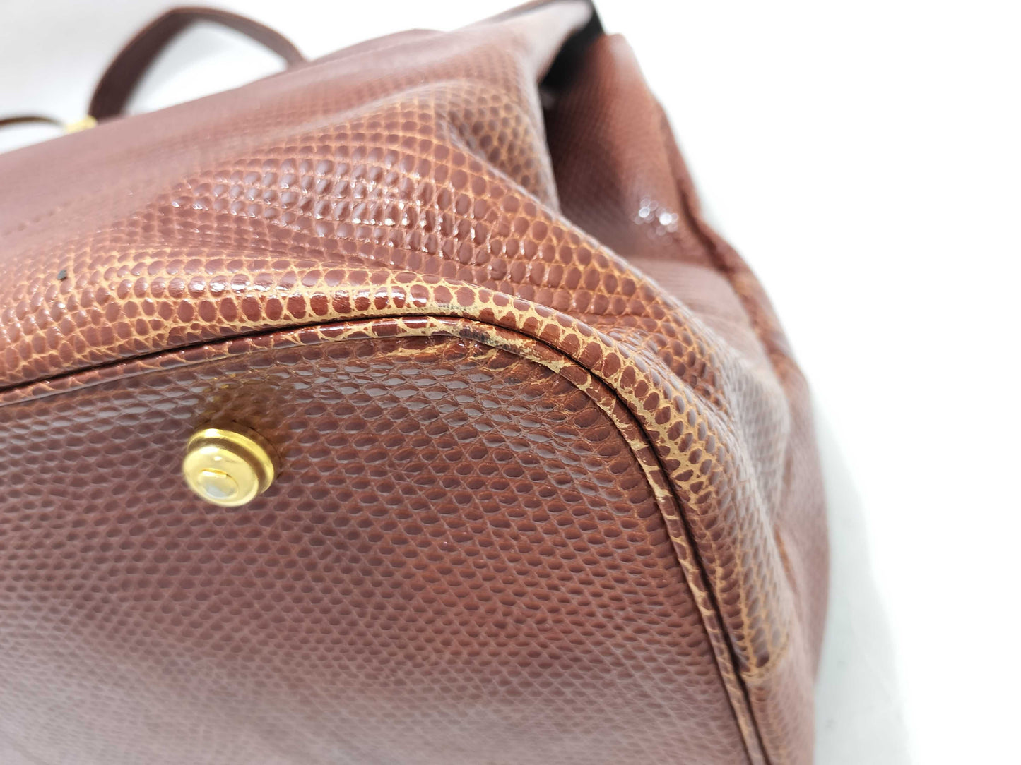 INES Crocodile Boston Bag Handbag