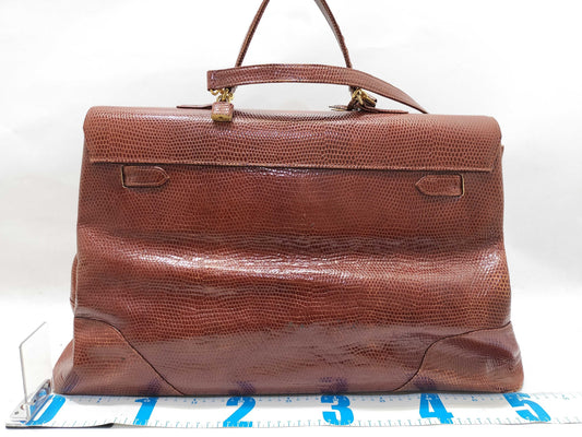 INES Crocodile Boston Bag Handbag