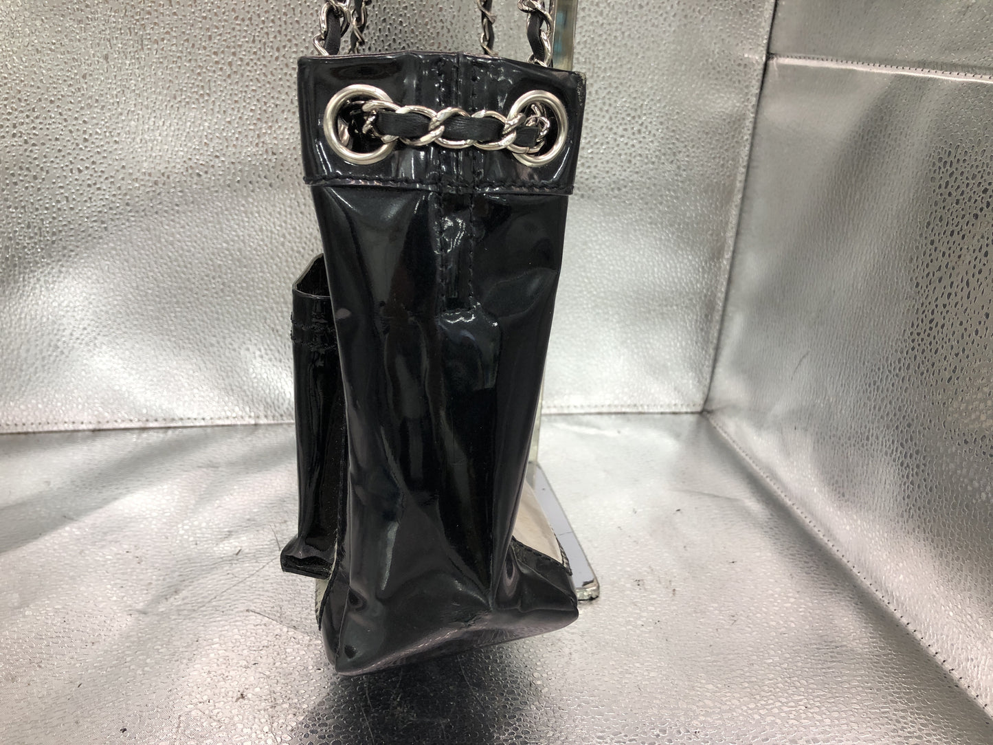 CHANEL Cocomark Chain Shoulder Bag with Seal 10331816 Patent Leather/Harako Black/White Shoulder Bag