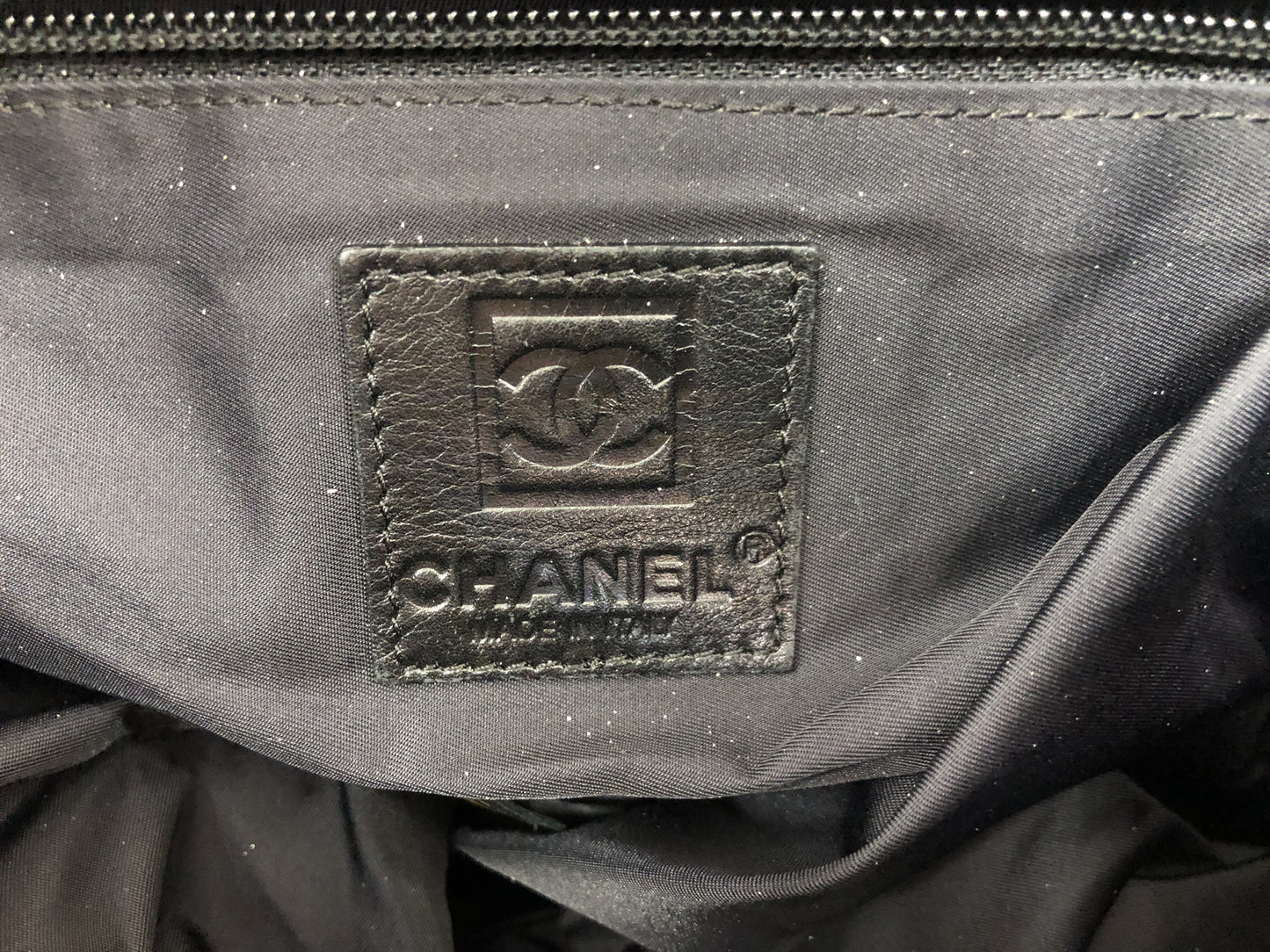 CHANEL Sportline Shoulder Bag with Serial Seal 12781193 Cotton White/Black/Brown Shoulder Bag