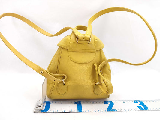 Dior Backpack Leather Yellow Rucksack