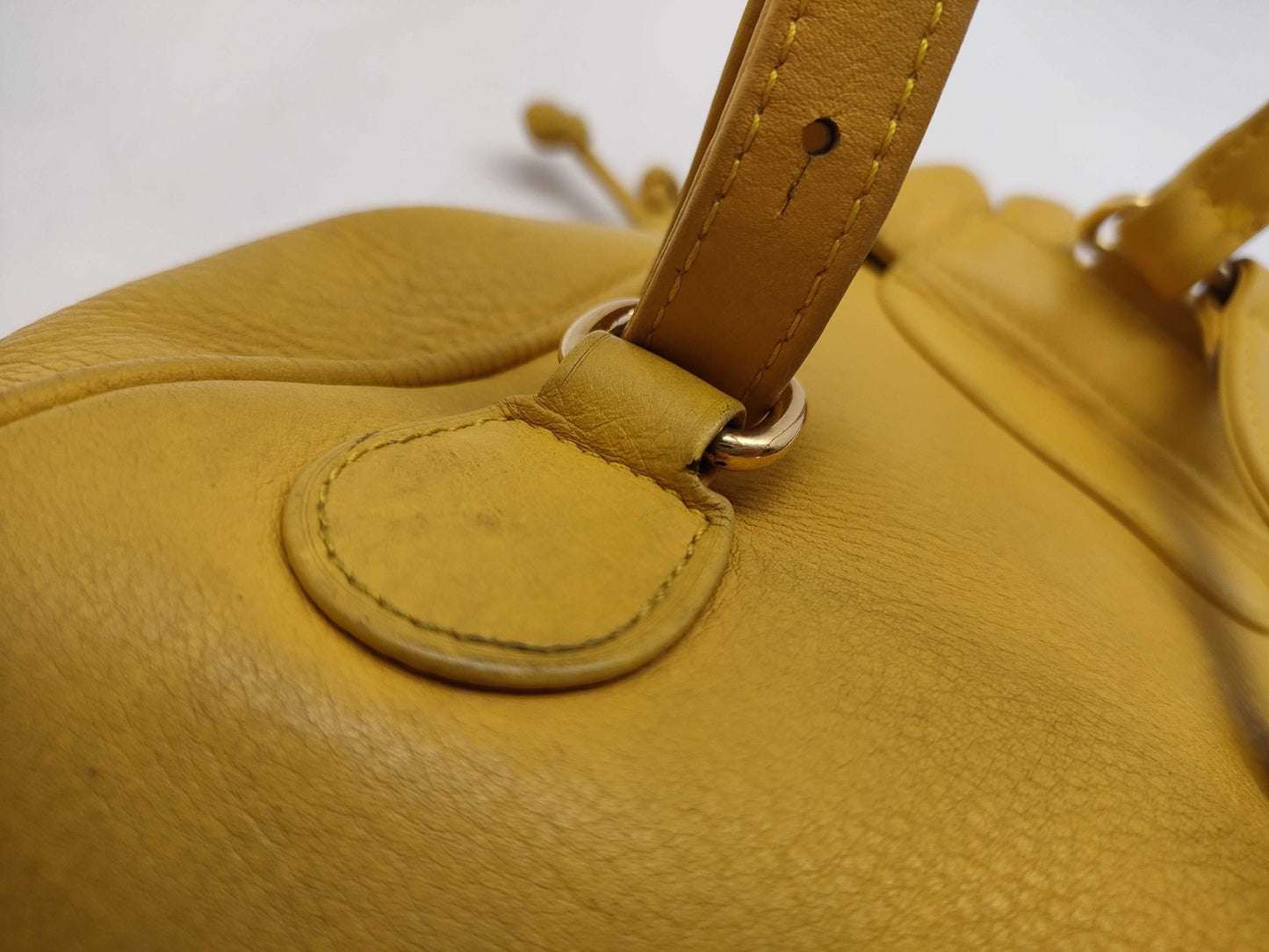 Dior Backpack Leather Yellow Rucksack