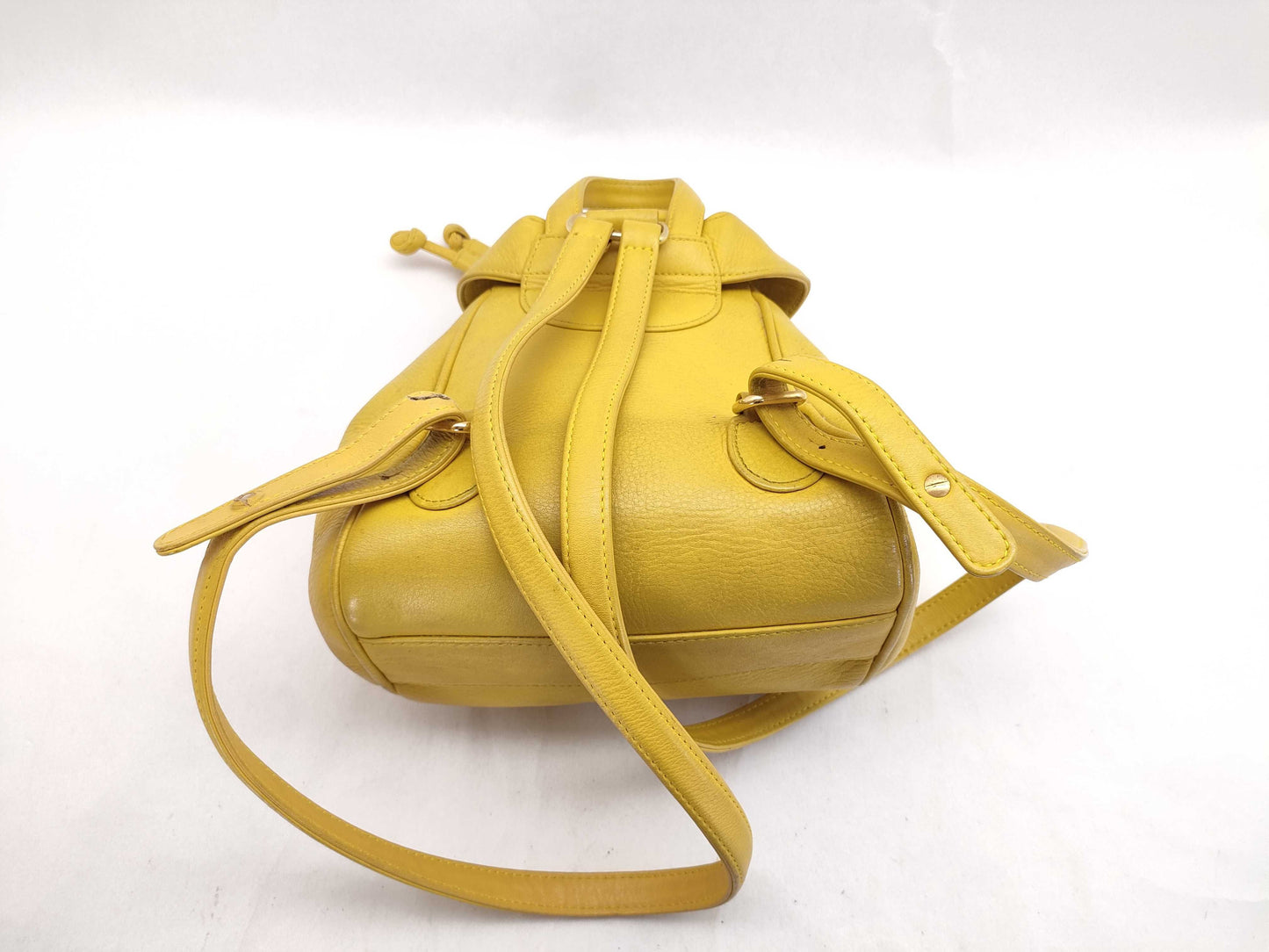 Dior Backpack Leather Yellow Rucksack