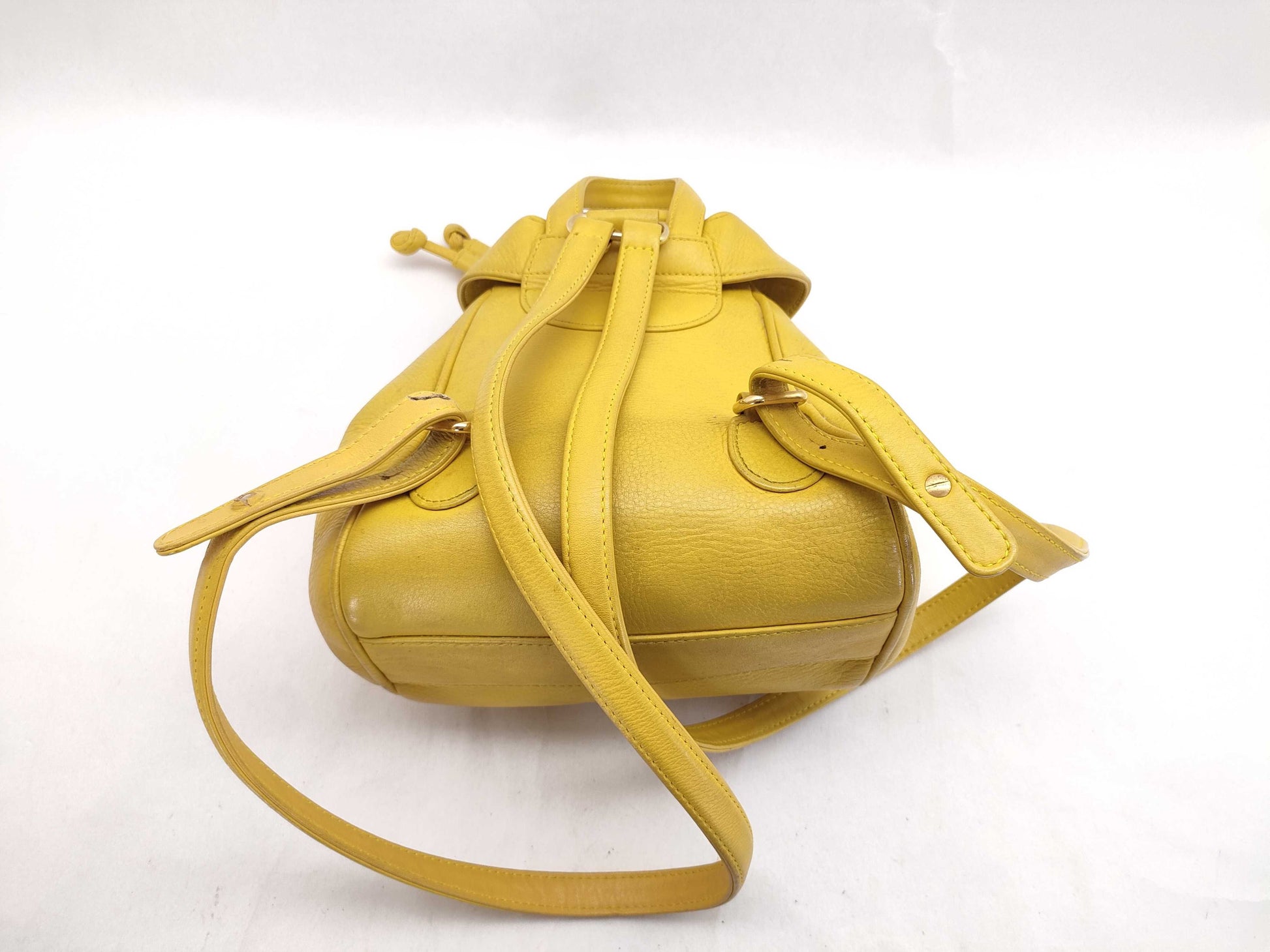 Dior Backpack Leather Yellow Rucksack