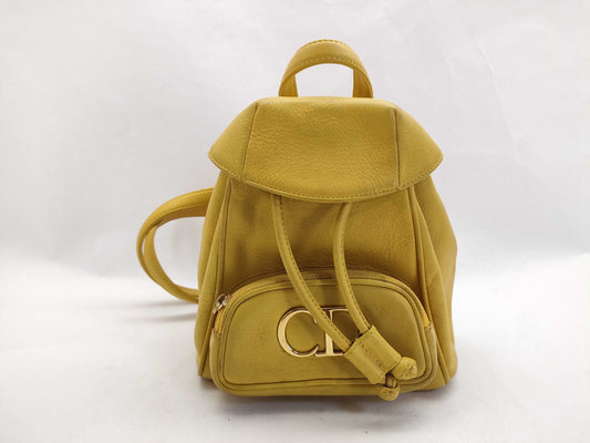 Dior Backpack Leather Yellow Rucksack