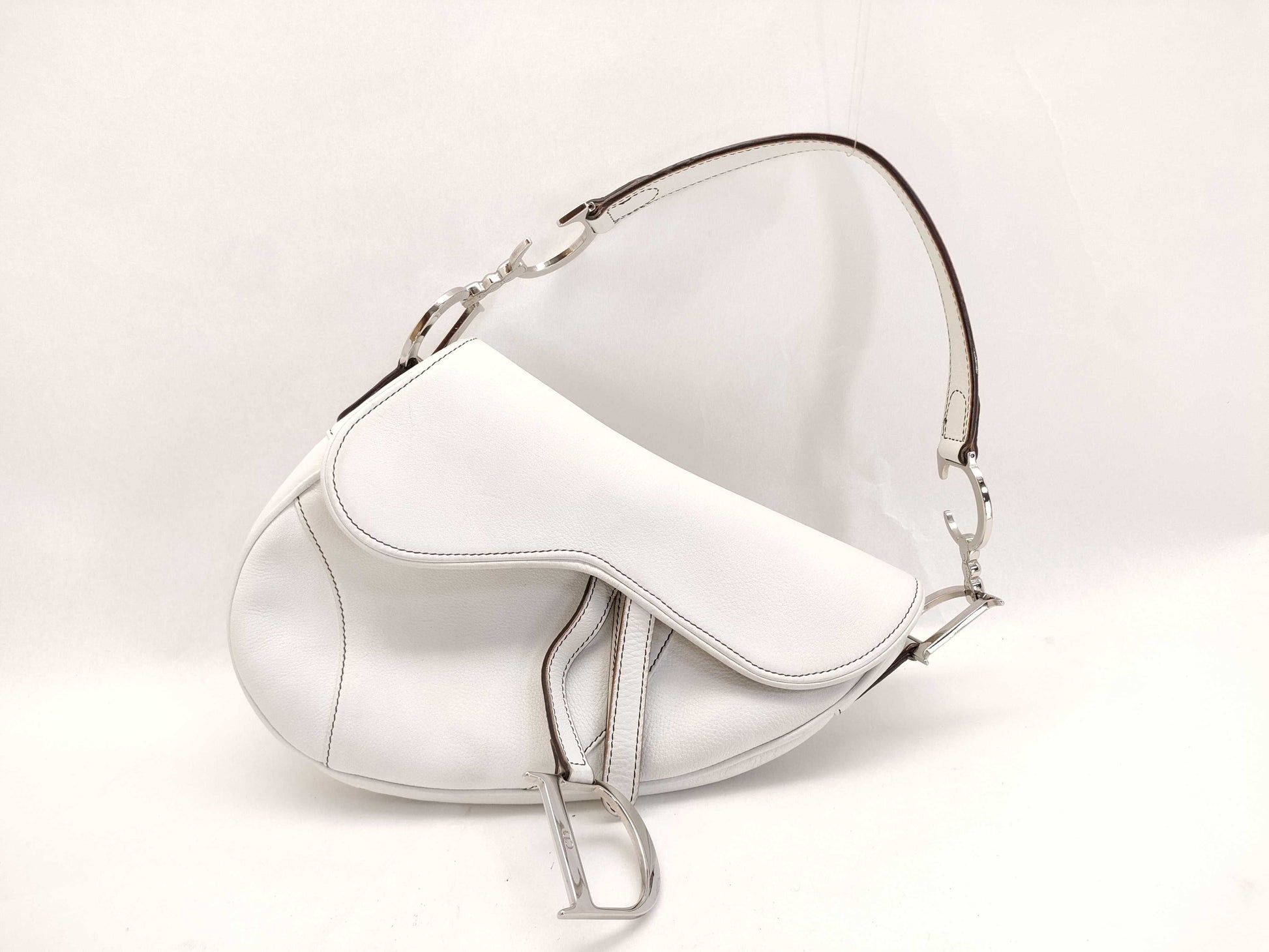 Dior Saddlebag White Shoulder Bag
