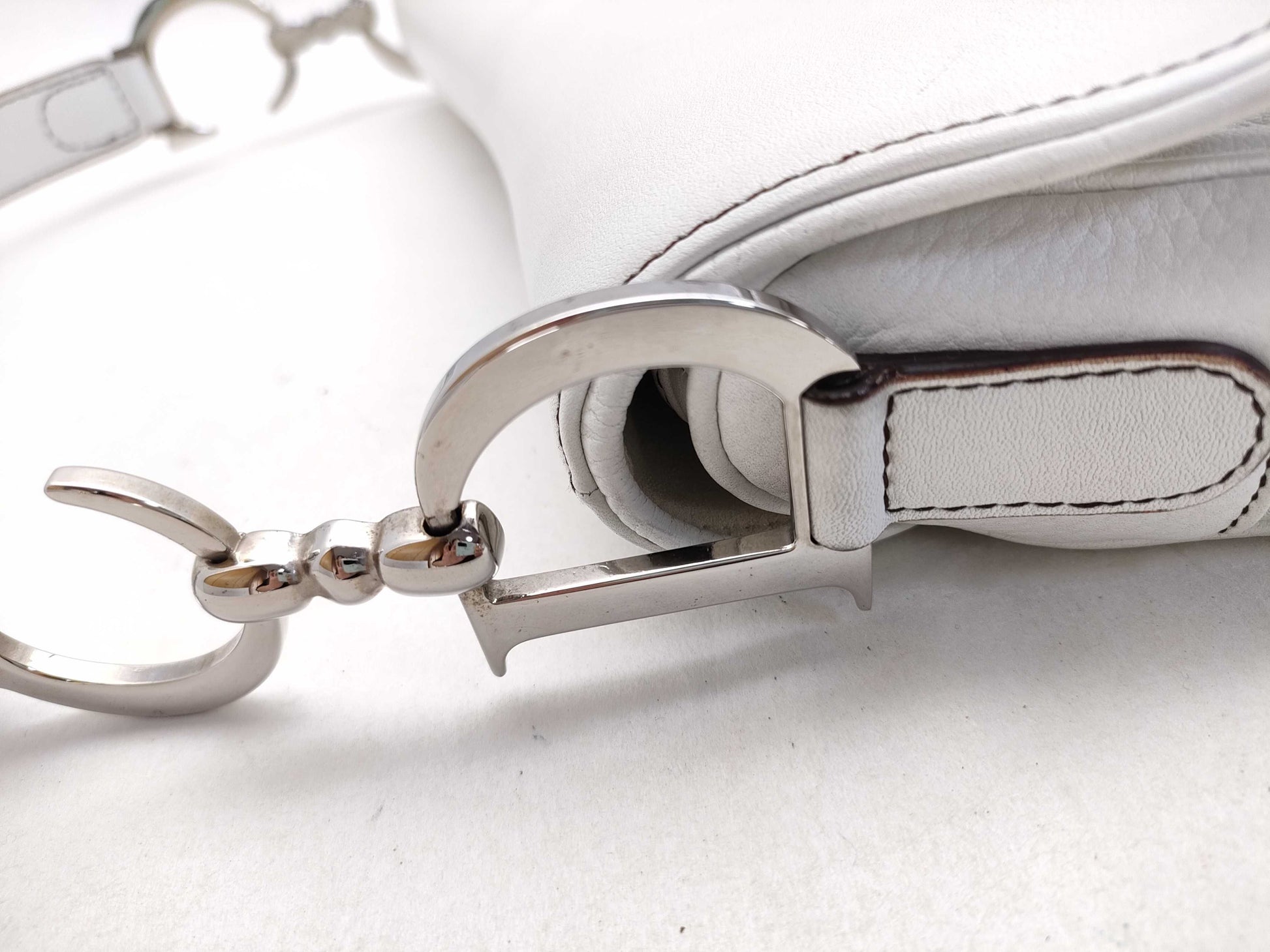 Dior Saddlebag White Shoulder Bag