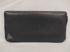 PRADA Prada Safiano Round Zip Long Wallet Black Wallet