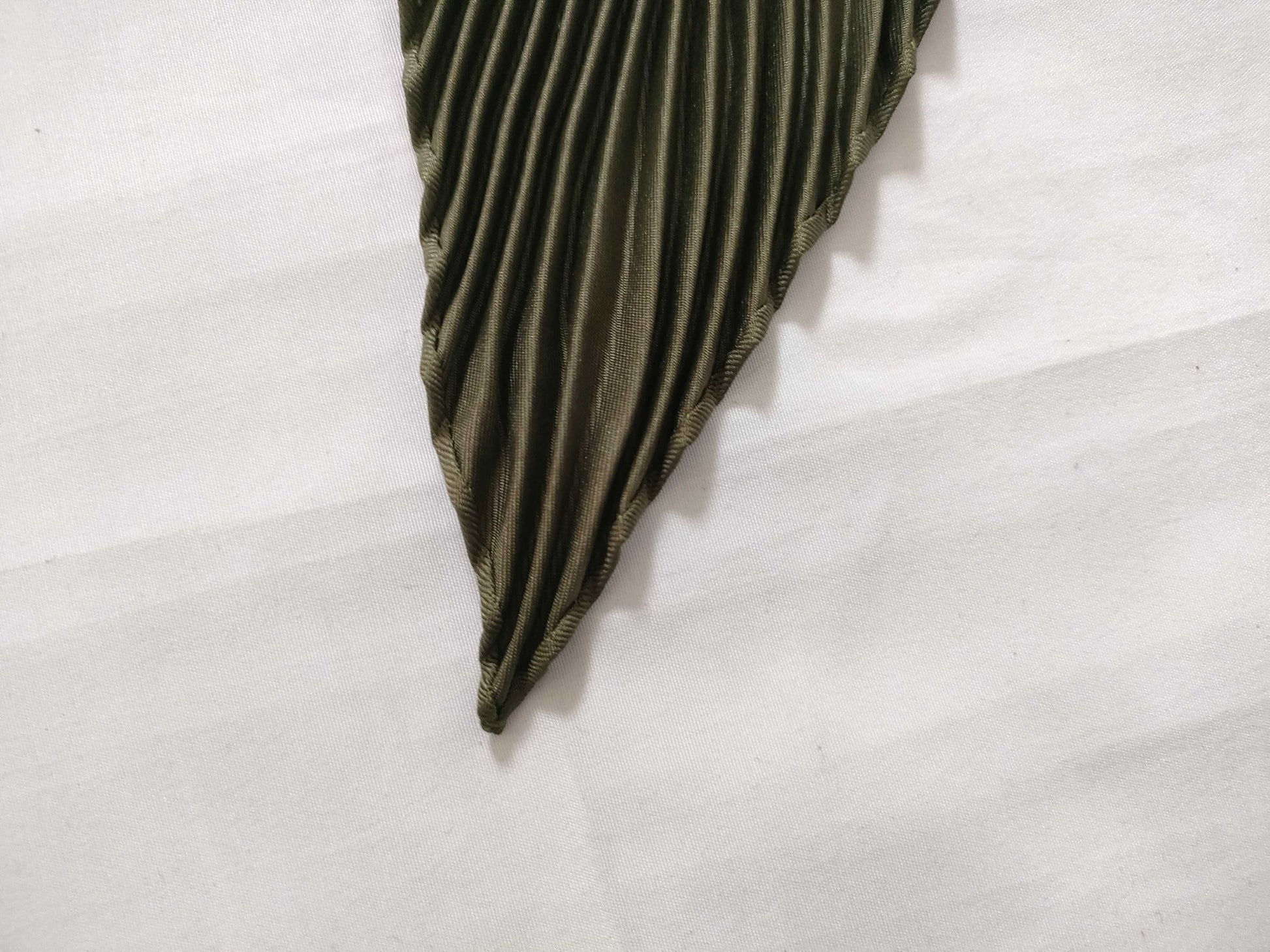 HERMES Carre 90 LA PRAIRIE Silk Pleated Scarf Green Other Accessories