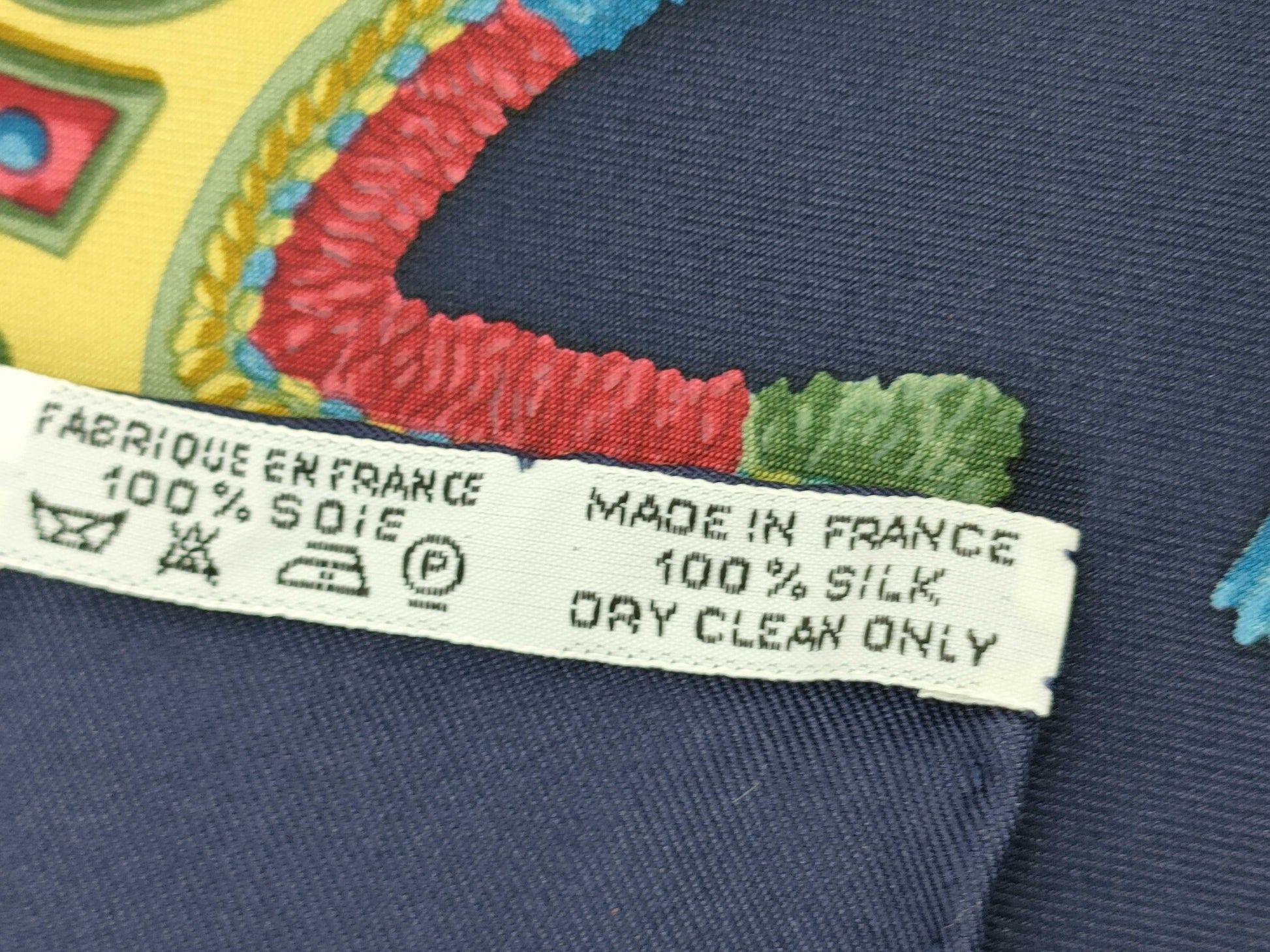 HERMES Kare Hermes Carre 90 Poole Jockey Silk Scarf Blue Scarf