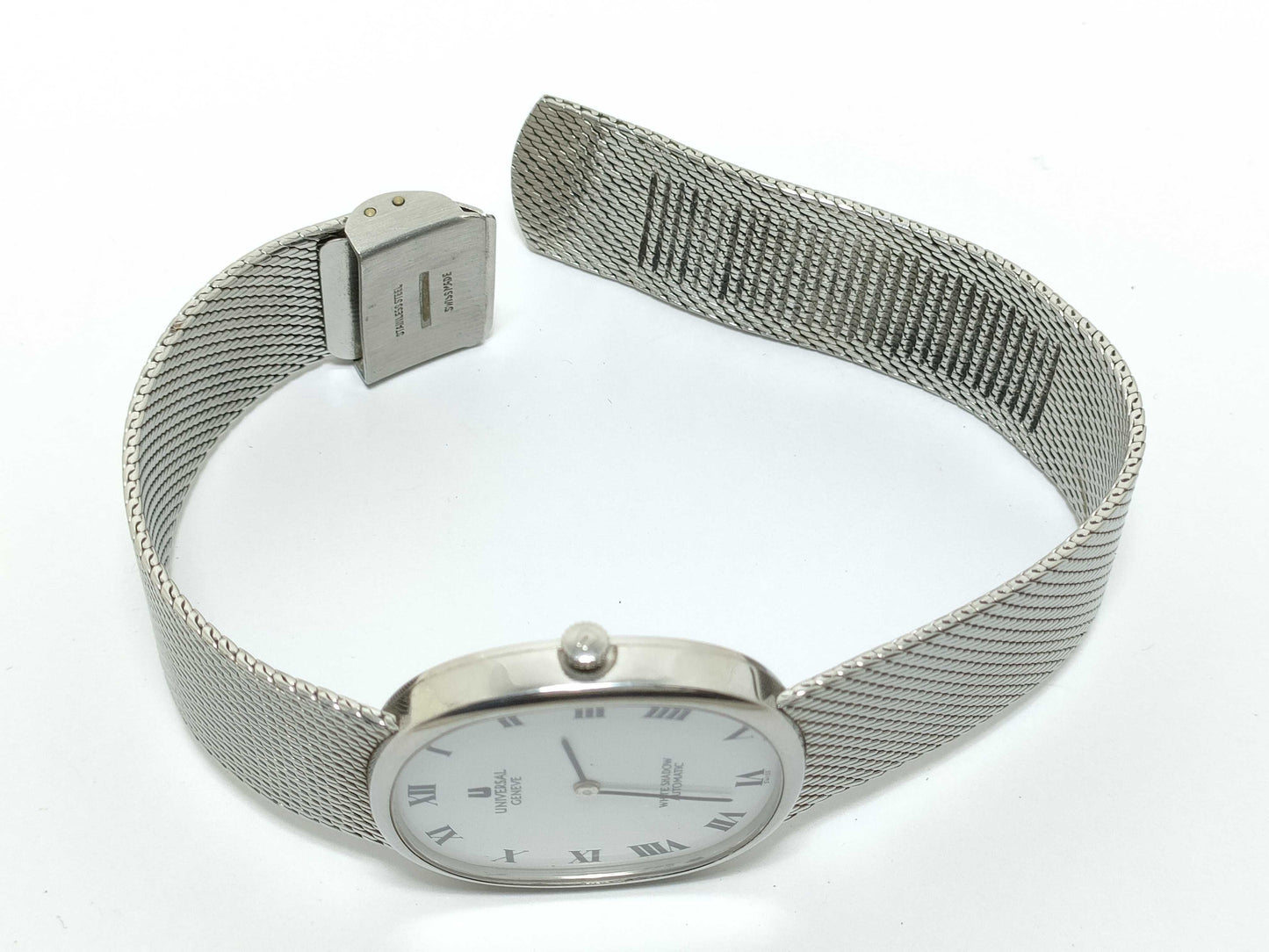 UNIVERSAL GENEVE White Shadow 866104 3306638 SS/AT White Dial Unworked Men's Watch