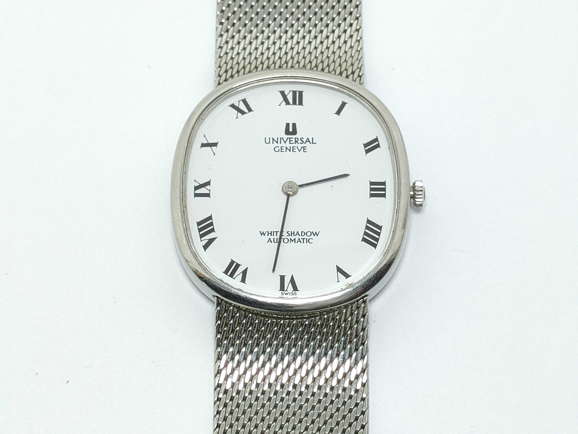 UNIVERSAL GENEVE White Shadow 866104 3306638 SS/AT White Dial Unworked Men's Watch