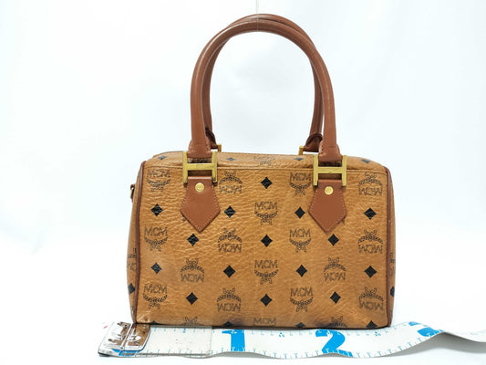 MCM Leather 2way Bag Camel Handbag