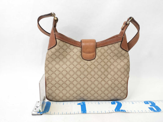 CELINE Celine PVC Shoulder Bag Brown Shoulder Bag
