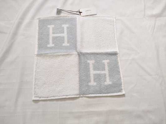 HERMES Cotton Hand Towel Light Blue Other Accessories
